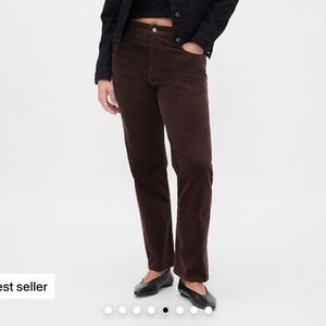Women’s GAP Vintage Slim High Rise Jeans in Brown Corduroy